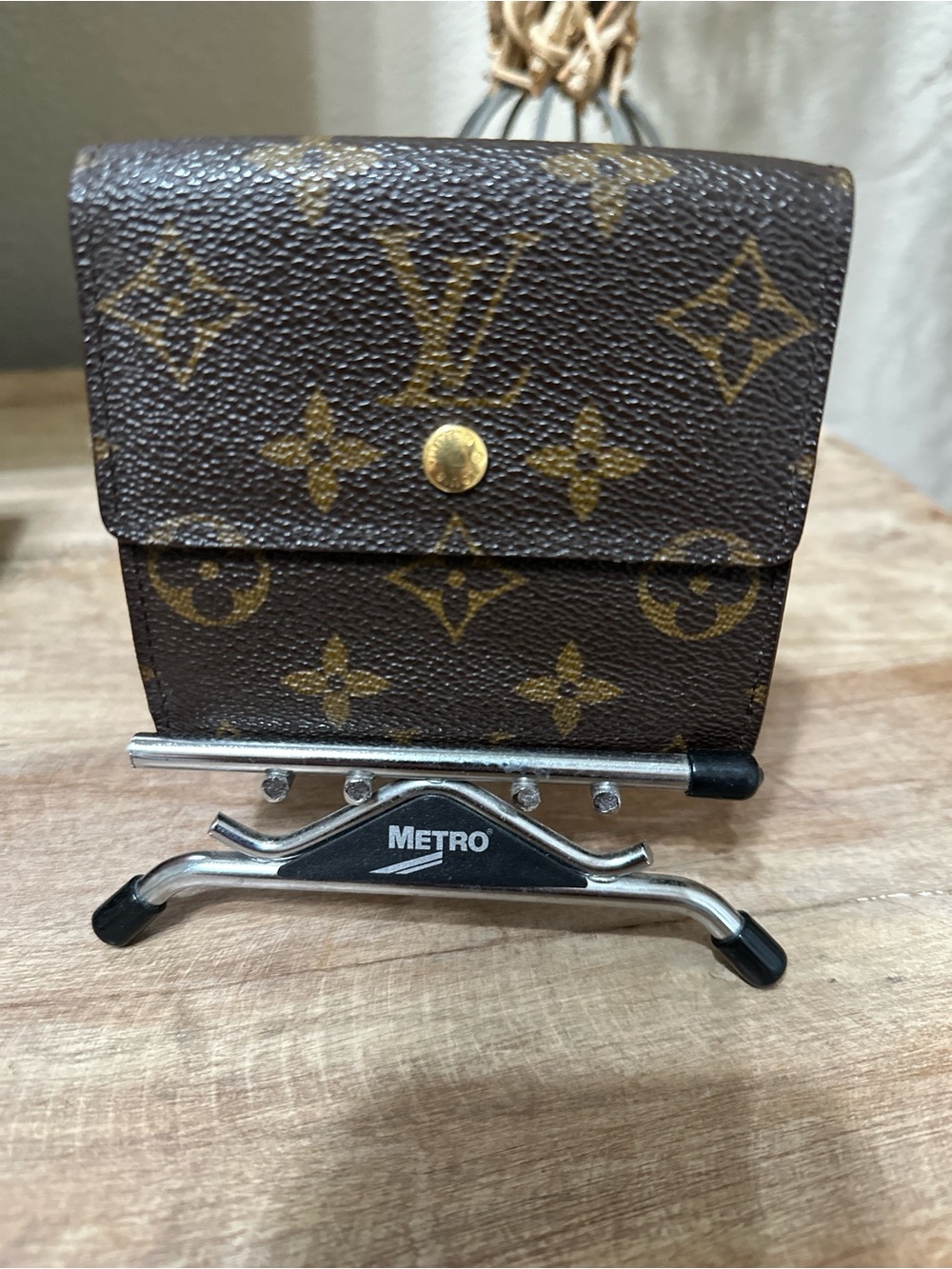Louis Vuitton Brown & Gold Monogram Compact Wallet